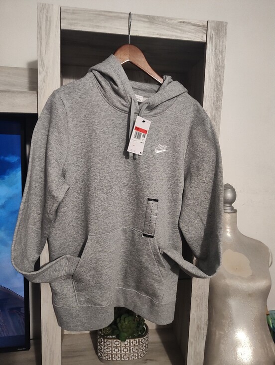 Nike Tops - Nike Women's Heather Grey Pullover Hoodie SZ Large New With Tags